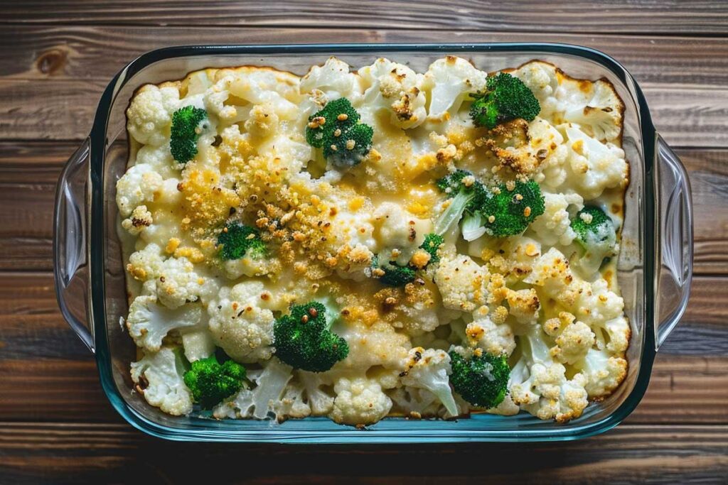 A variety of dishes made from broccoli and cauliflower, including soups, casseroles, and salads