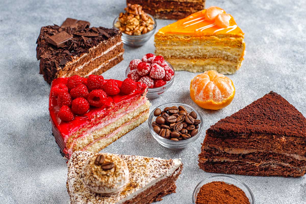 A slice of dry pound cake on a white plate