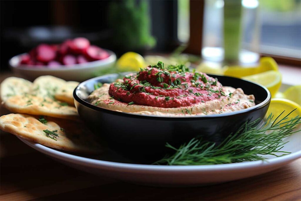 A bowl of creamy Rotel dip served with tortilla chips and topped with fresh cilantro.