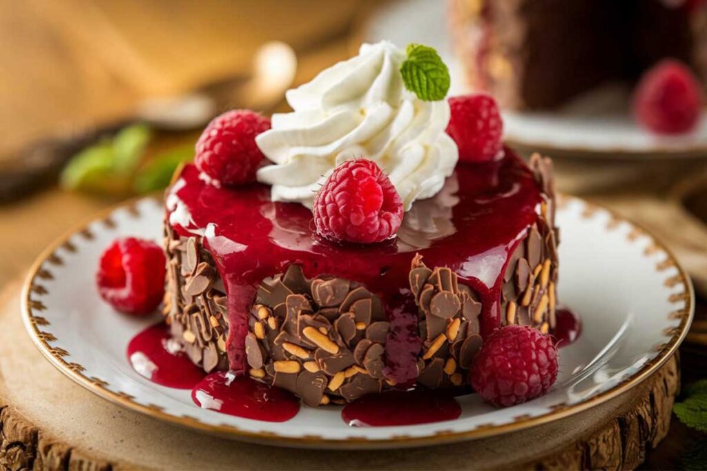 A selection of gluten-free desserts, including cookies, cakes, and brownies, displayed on a wooden table.